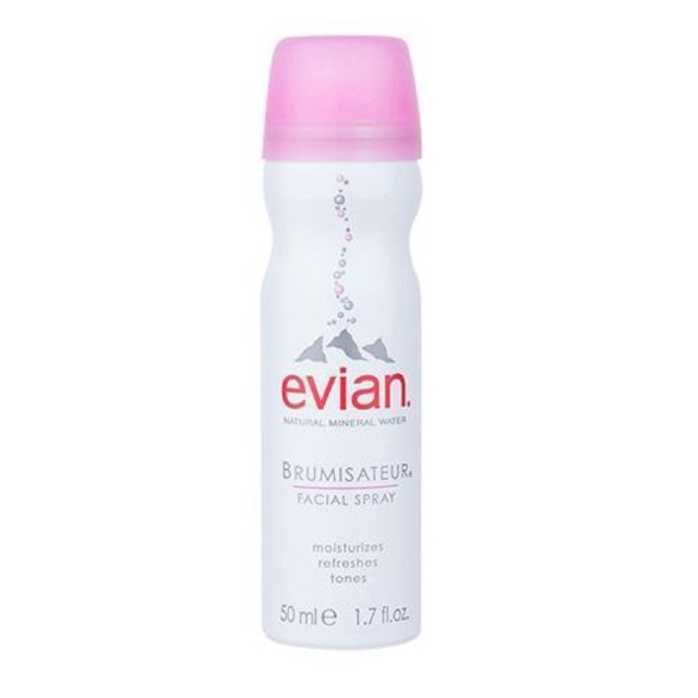 evian - Natural Mineral Water 50 ml. เอเวียง สเปรย์น้ำแร่ธรรมชาติ จากเทือกเขาแอลป์ ฝรั่งเศส คืนความชุ่มชื่น