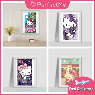 【Pm】ภาพการ์ตูน Hello Kitty 5D DIY แบบปักเพชรจิตรกรรมหัตถกรรมตกแต่งบ้าน 30x40 ซม.