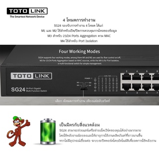 TOTOLINK รุ่น SG24 24 port Gigabit Multi-Function Switch