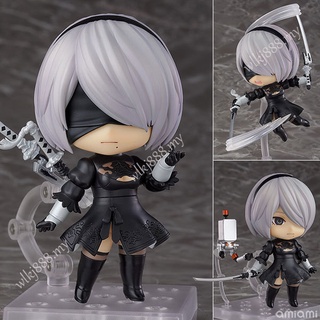 Nendoroid NieR Automata YoRHa No 2 Type B 1475 2B Play &amp; Arts เปลี่ยนใบหน้า อะนิเมะ แอคชั่น ฟิกเกอร์ ของเล่น โมเดลตุ๊กตา