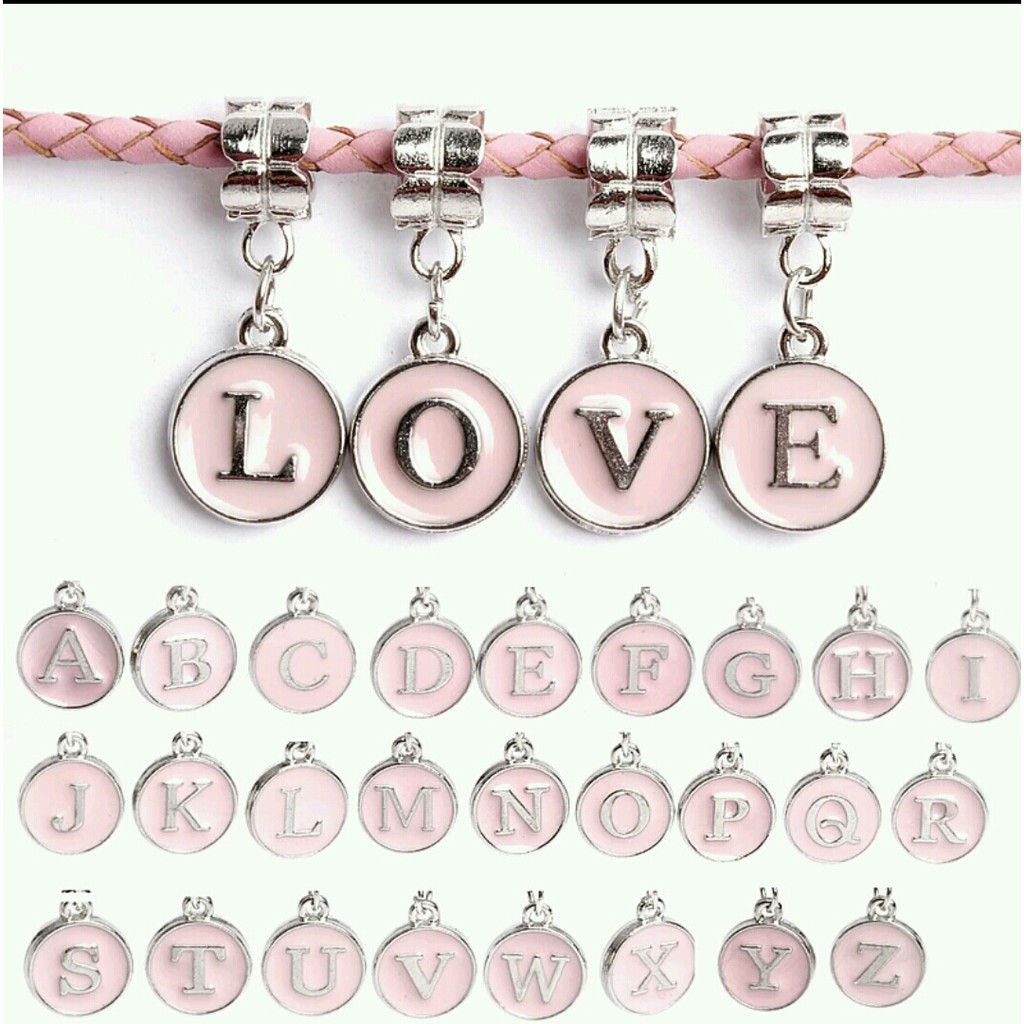 ALPHABET CHARM BEAD Bracelet AT