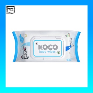 Koco Baby Wibes โคโค่ ผ้าเปียก สูตรอ่อนโยน 2 เท่า นำเข้าจากประเทศเกาหลี ปริมาณ 100 แผ่น จำนวน 1 แพค