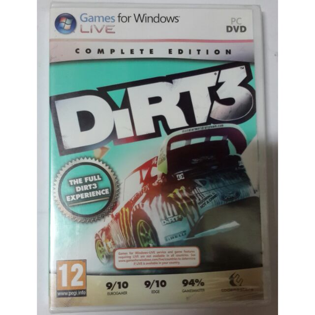 เกม​  PC​ DVD  เกมคอม​พิวเตอร์​  Dirt3  แผ่นแท้ลิขสิทธิ์ สินค้ามือ1