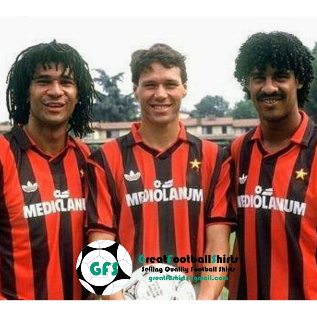 à¹€à¸ª à¸­ Retro Ac Milan 90 91 Home à¹€à¸­à¸‹ à¸¡ à¸¥à¸²à¸™ à¹€à¸«à¸¢ à¸² Shopee Thailand