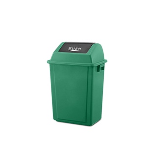 ถังขยะพลาสติกทรงเหลี่ยม ฝาสวิง COMBI WARE RX-30X-GRN สีเขียว ขนาด 30 ลิตร ถังขยะ Square Plastic Trash Can COMBI WARE RX-