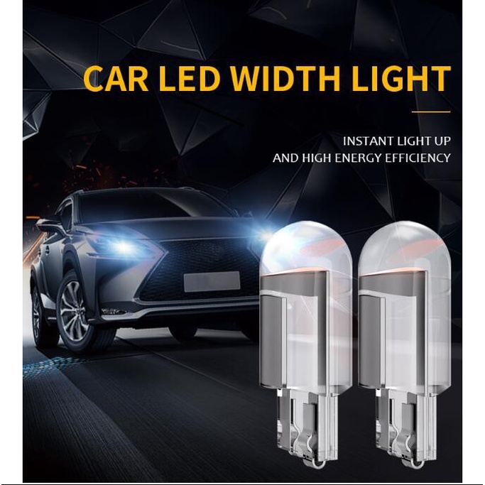 1PCS T10 LED W5W LED WY5W 168 501 2825 COB LED ไฟป้ายทะเบียนรถยนต์ Wedge ที่จอดรถ 12V ไฟ LED กว้าง