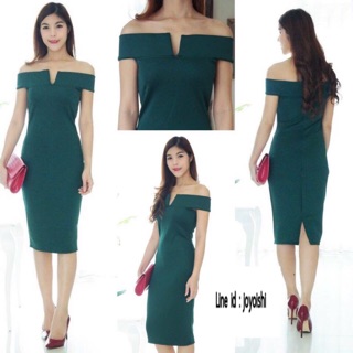 👗Sandra Dress ✅ สีเขียว