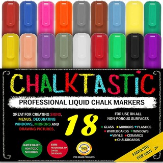 Chalktastic : CHTUK18PK* ปากกาชอล์กบอร์ด Chalktastic Chalk Markers &amp; Pens 18pk.