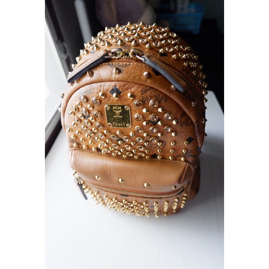 MCM MINI Diamond stark Swarovski Crystal bagpack.