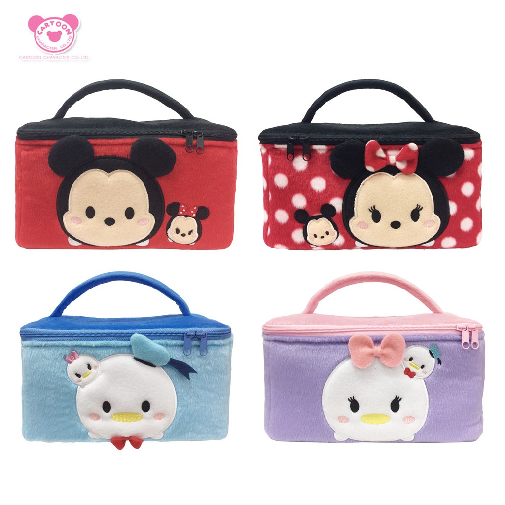 Disney กระเป๋าใส่เครื่องสำอาง ลายลิขสิทธิ์แท้ TSUM TSUM (สินค้าลิขสิทธิ์แท้ จากโรงงานผู้ผลิต)