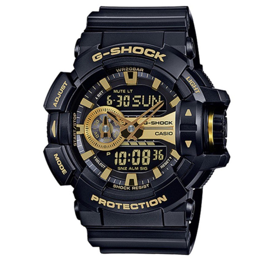Casio G-Shock นาฬิกาข้อมือผู้ชาย สายเรซิ่น รุ่น GA-400GB,GA-400GB-1A9 - สีดำ
