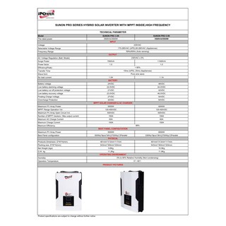 Inverter Off Grid Grid 5.5kw 48v MPPT 100A