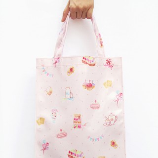 เลมอนซ์ : กระเป๋าถือผ้าเคลือบ : TEA PARTY BOOK BAG