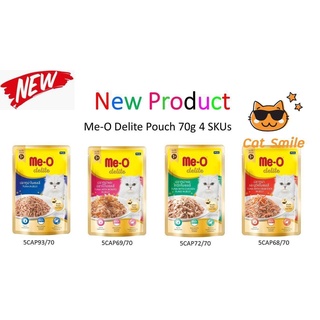 อาหารแมว มี-โอ ดีไลท์ Me-o pouch Delite Wet Cat Food ชนิดเปียก แบบซอง 70 กรัม 12 ซอง