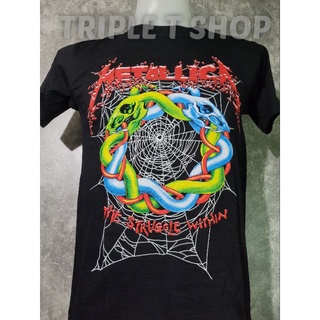 เสื้อยืดคอกลม สกรีนลายวง METALLICA (รหัส 167)