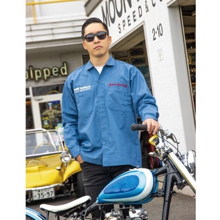 MOON Equipped Eyeshape Long Sleeve Work Shirt MQF071