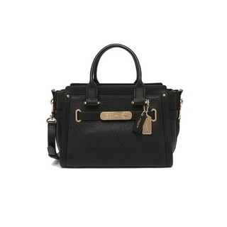 COACH กระเป๋าถือ กระเป๋าสะพายข้าง รุ่นหรู สีดำหายาก SWAGGER 27 IN PEBBLE LEATHER BAG BLACK