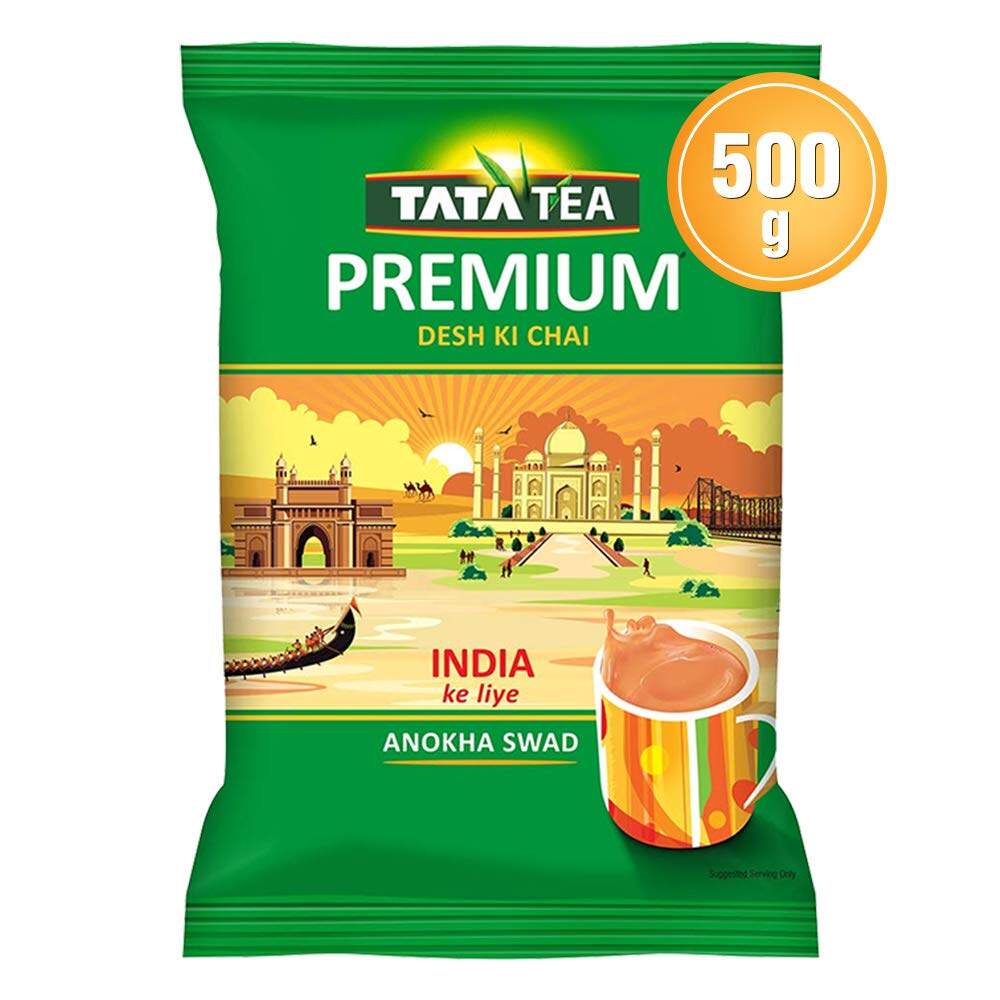 ใบชาอินเดีย Tata Tea Premium 500 grams เมล็ดและใบชา