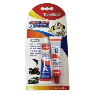 ทรีบอนด์ อีพ็อกซี่ มิกซ์แอนด์ฟิกซ์ / ThreeBond Epoxy Mix and Fix (2x 22g.) Clear & Gray