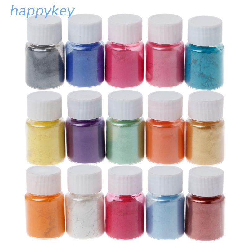 HAP 15 สี Mica Powder Epoxy Resin Dye Pearl Pigment Natural Mica Mineral Powder