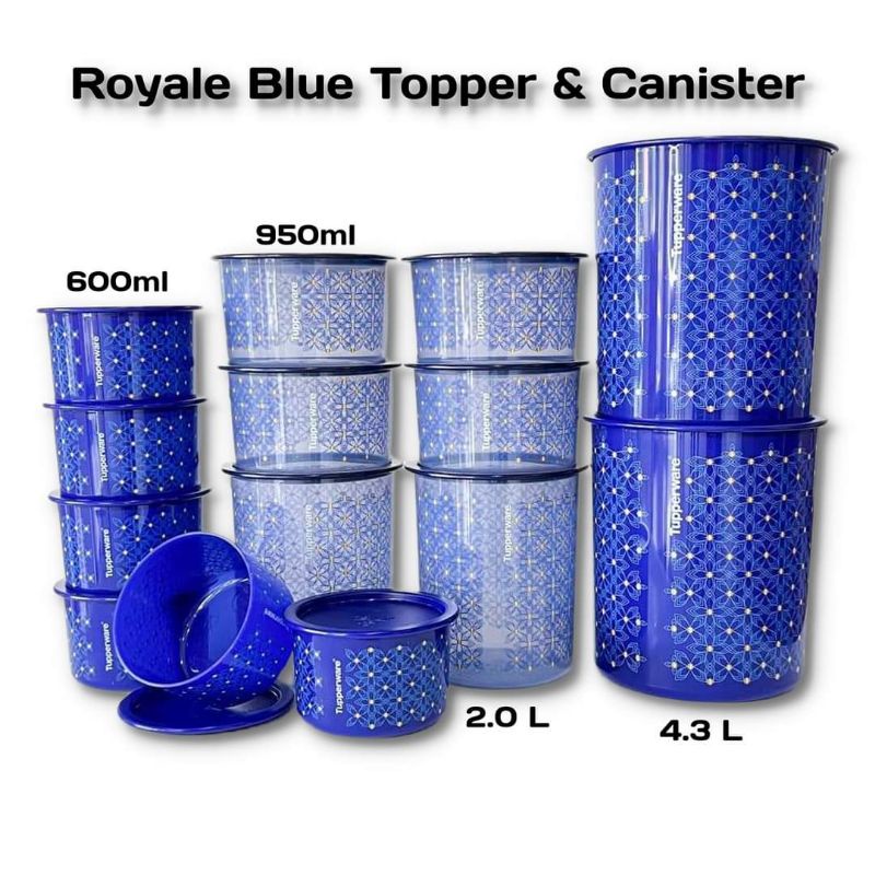 Tupperware ROYALE BLUE ONE TOUCH COLLECTION