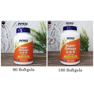 [Now Foods] Super Omega 3-6-9, 1,200 mg 90 or 180 Softgels ซุปเปอร์โอเมก้า 3-6-9