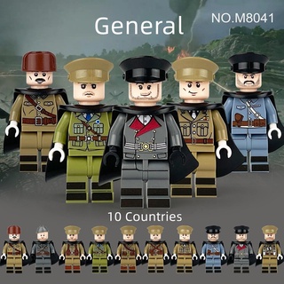 บล็อคตัวต่อทหาร World War II S057 10 ประเทศ ของเล่นสําหรับเด็ก