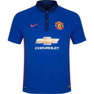 (Onsale350) ล้างสต๊อค Classic เสื้อ Man United 2014-2015 ทีมเยือน สีน้ำเงิน คอปก