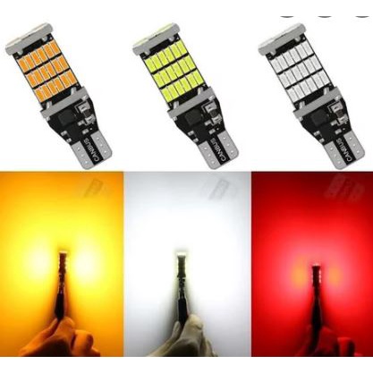 T10 T15 45 LED Canbus ไฟ LED ย้อนกลับที่สว่างเป็นพิเศษ