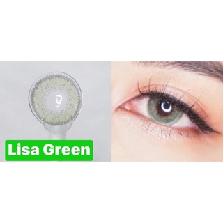 🐳Bigeyes Lisa Green💚สายตาปกติ(0.00)(kitty kawaii)