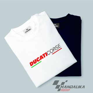 เสื้อยืดคอกลมDucati corse เสื้อเชิ้ต วงจร mandalika lombok motogpS-5XL