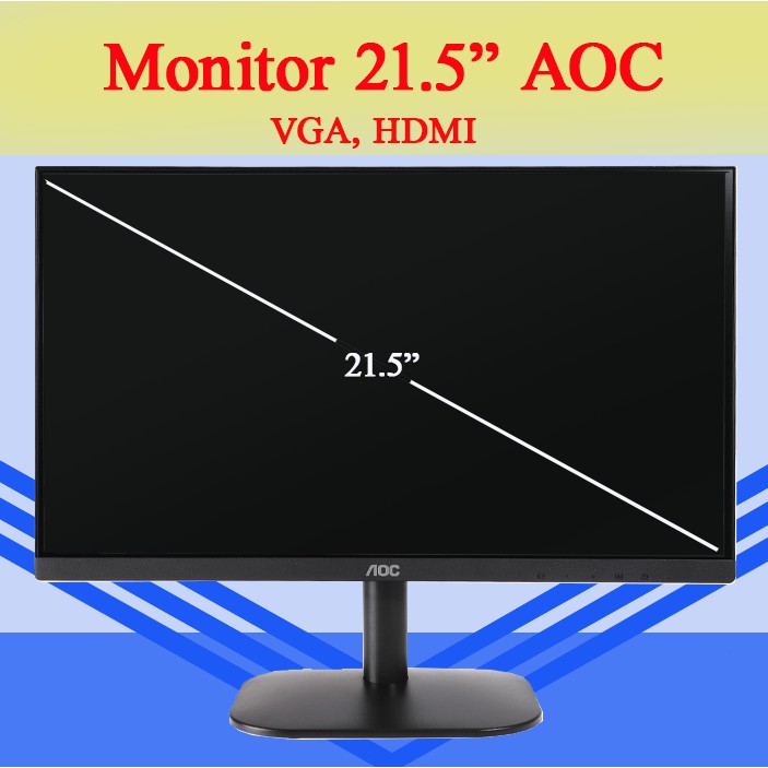 จอMonitor 21.5" AOC ความละเอียด Full HD สินค้าใหม่ประกัน 3 ปี