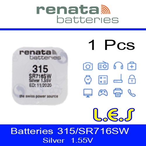 ถ่านกระดุม Renata 315 / SR716SW Watch Battery Button Coin Cell