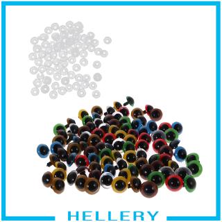 (helle) ลูกตาพลาสติกคละสี 100 ชิ้นสําหรับตุ๊กตาหมี