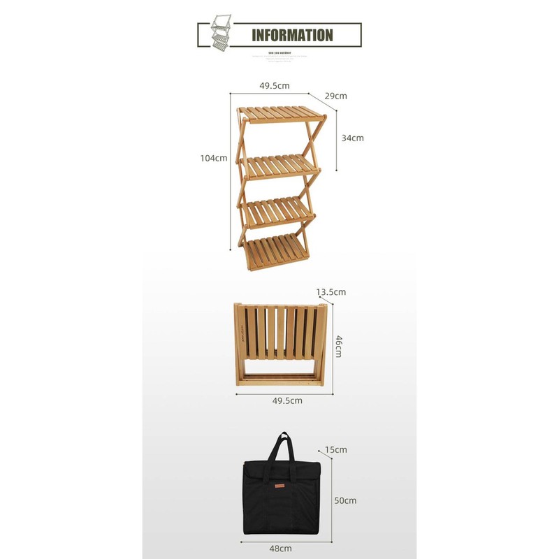 พร้อมส่ง Hitorhike Multilayer Rack ชั้นไม้วางของพกพา - conceptd_gadget ...