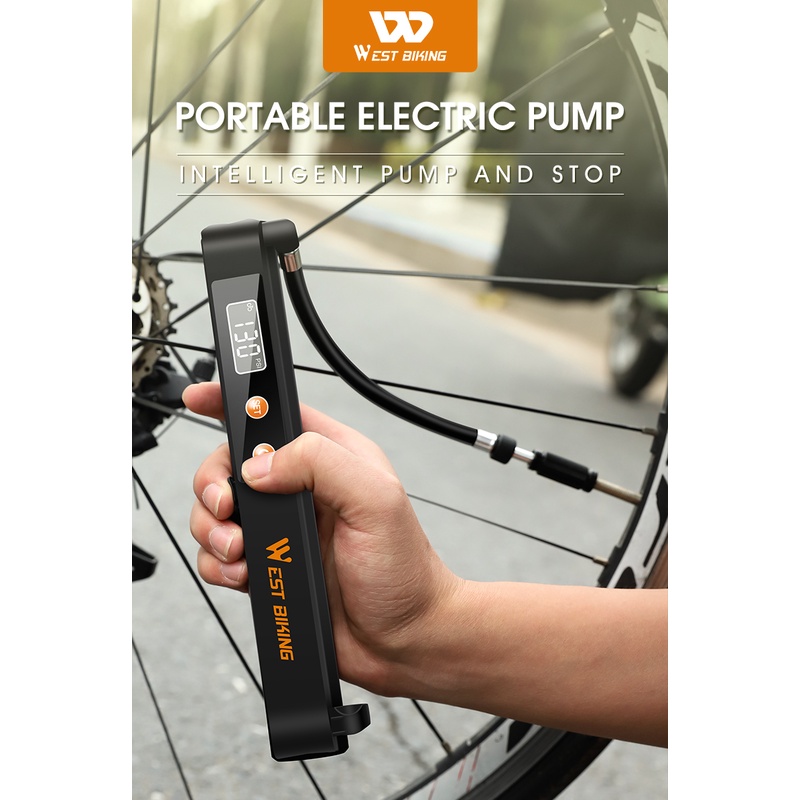 WEST BIKING Bicycle Pump Inflatable Bike Pump With Pressure Gauge ...