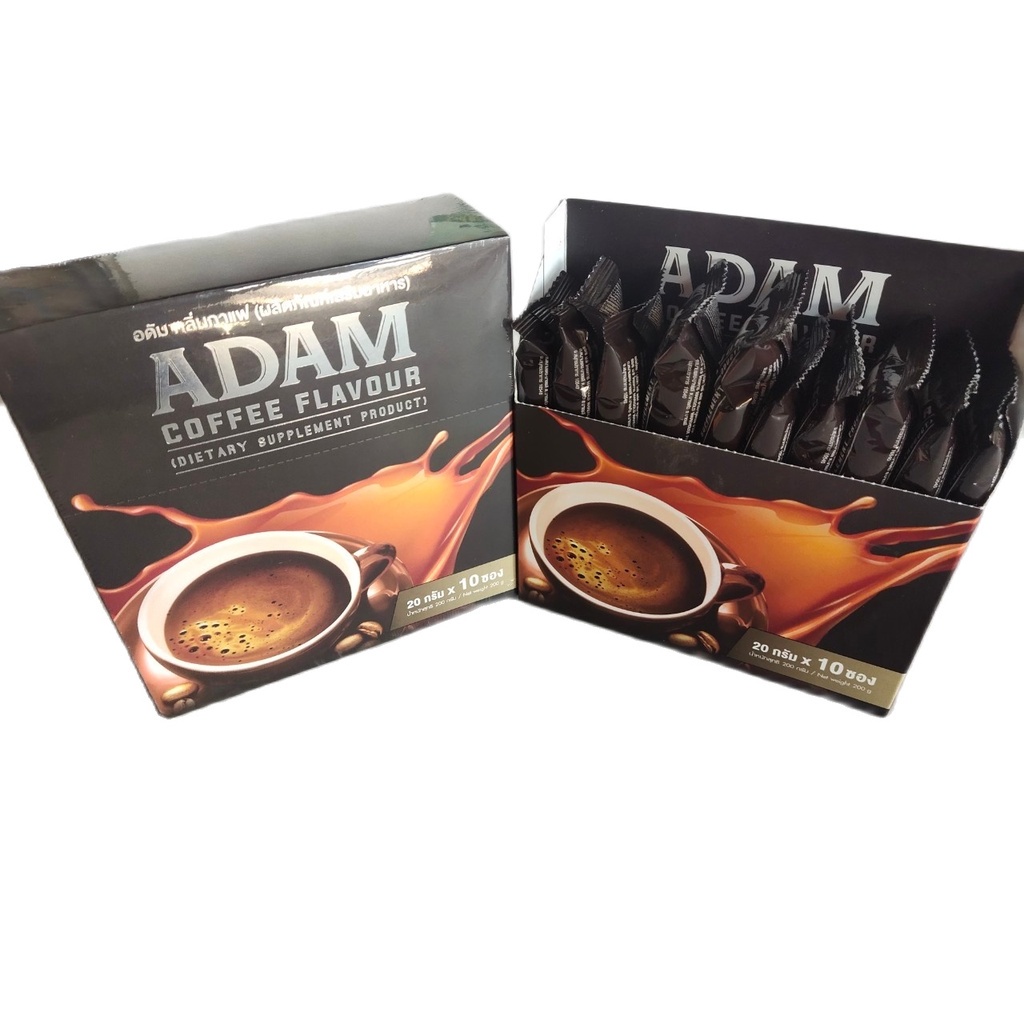 ADAM COFFEE FLAVOUR อดัม กลิ่นกาแฟผลิตภัณฑ์เสริมอาหาร กล่อง 10 ซอง