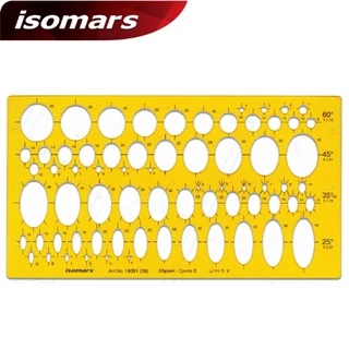 แผ่นเพลทพลาสติก isomars ขนาด 24x12 ซม.สำหรับงานออกแบบ ไม้บรรทัดเพลท รวม วงกลม สามเหลี่ยม สี่เหลี่ยม