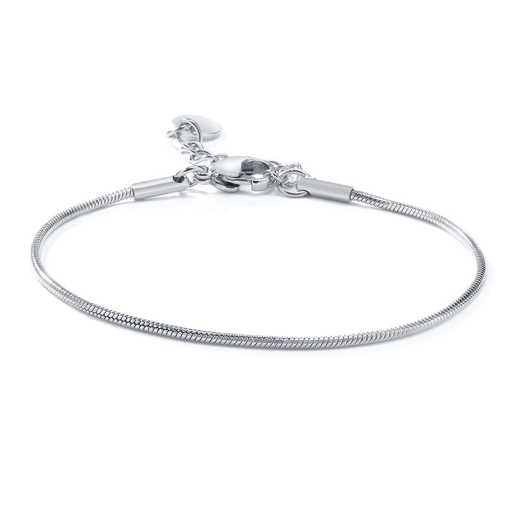 Vnox สร้อยข้อมืองูสายโซ่กว้าง 1.2 มม. เครื่องประดับสําหรับสตรี