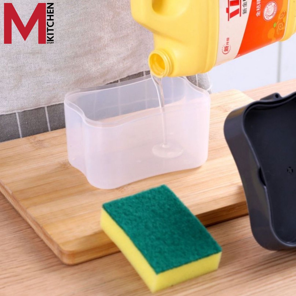M KITCHEN A235 ที่กดน้ำยาล้างจาน 2in1 พร้อมที่วางฟองน้ำ แค่ กด ปั้ม ล้าง ฟรี ฟองน้ำล้างจาน (C3) - รูปที่ 2
