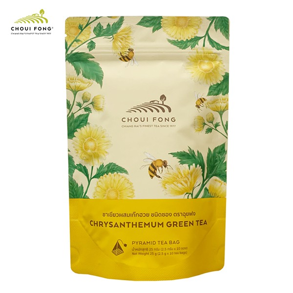 ฉุยฟง ชาเขียวผสมเก๊กฮวย ชนิดซอง  ขนาด  2.5 g x 10 tea bags