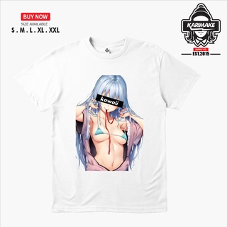 เสื้อยืดผ้าฝ้ายพิมพ์ลายแฟชั่น เสื้อยืด พิมพ์ลายอนิเมะ WIBU KAWAII HENTAI สไตล์ญี่ปุ่น