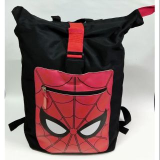 กระเป๋าเป้ Spiderman home coming หน้า 4เหลี่ยม ขนาดประมาณ 21"*14",ของแท้,ใหม่, มีป้าย