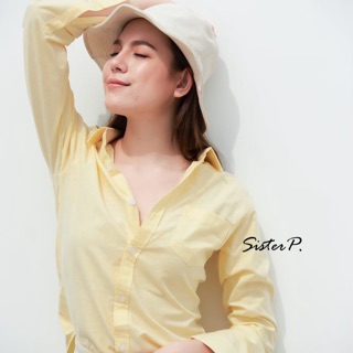 เสื้อเชิ้ต OXFORD SHIRT คุณภาพดี สีเหลืองพาสเทล