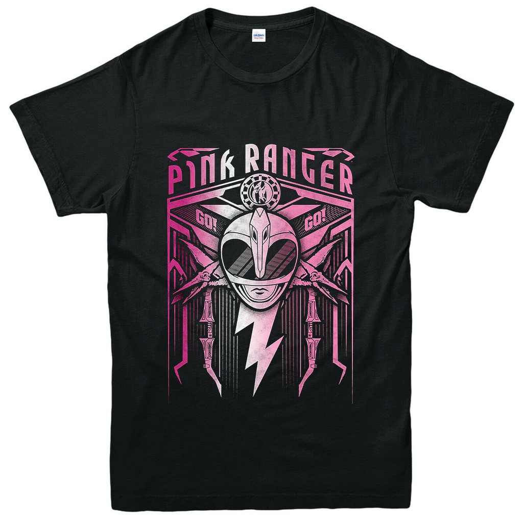 เสื้อยืดผ้าฝ้ายเสื้อยืดโอเวอร์ไซส์ใหม่สไตล์ขายร้อน Pink Ranger Men T เสื้อ Power Rangers ตัวละคร American TV SeriesS-3XL