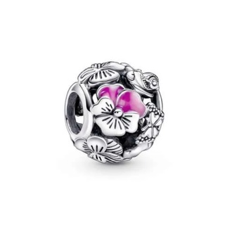 [พร้อมส่ง สินค้าแท้ 💯] Pandora Pansy Flower Friends Charm