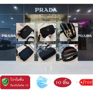 [ลิขสิทธิ์แท้/พร้อมส่ง] ❗❗ กระเป๋าคล้องแขน กระเป๋าสะพายข้างPRADA รุ่น 3 zips crossbody