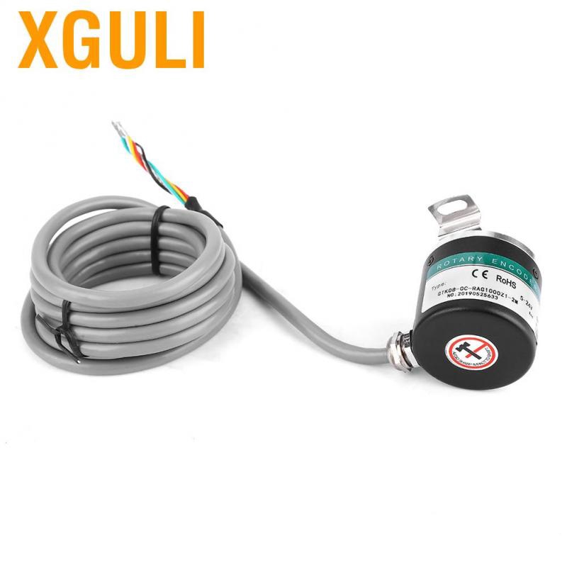 Xguli DC 5V-24V Rotary Encoder3 Phase Photoelectric Rotate Encoder ABZ ...