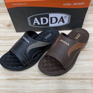 รองเท้าแตะสวม ADDA 73802-M1 สีด/สีน้ำตาลำ