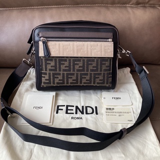 New! Fendi Colour-Block FF Motif Messenger Bag